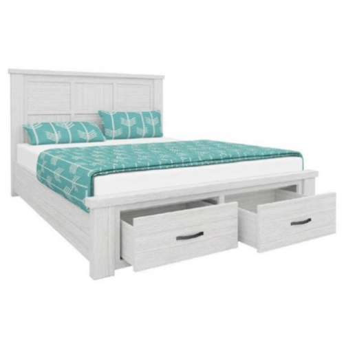 Florida King Bed Brushed White